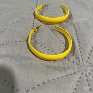 Yellow Hoop Earrings